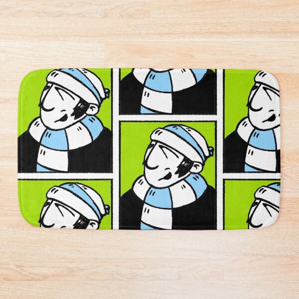 Item preview, Classic Football Fan Illustration | Retro Terrace Supporter | Sky Blue & White Scarf - Pop Art designed and sold by GWARTGB.