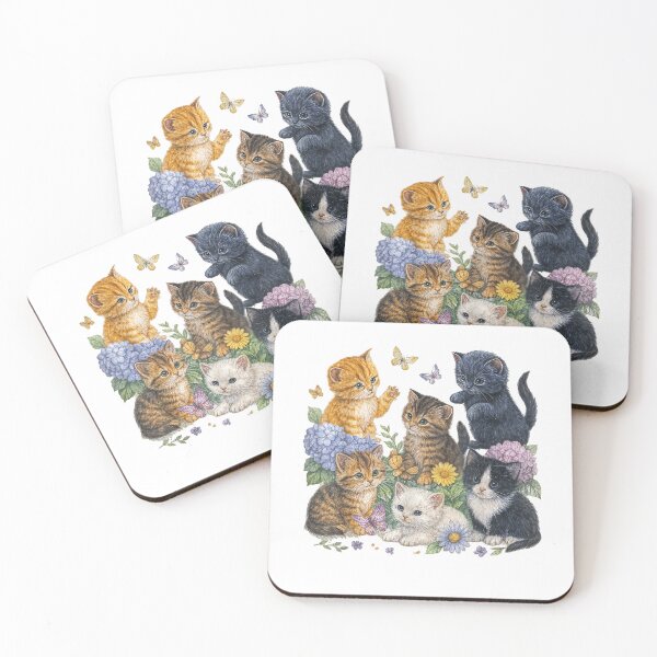 Item preview, Cat Flower Floral Cute Kitten Vintage Flowers Art Cat Lover T-Shirt designed and sold by DArtfulStudio.