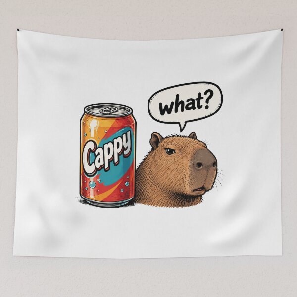 Item preview, Confused Capybara – Funny "What?" Meme Design designed and sold by Rolta.