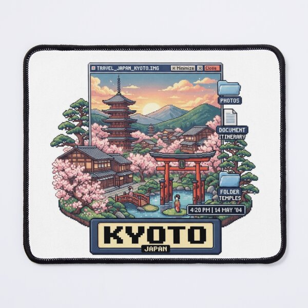 Item preview, Kyoto Japan Pixel Travel Sticker designed and sold by Imaginarium of Chaos falcon88 .