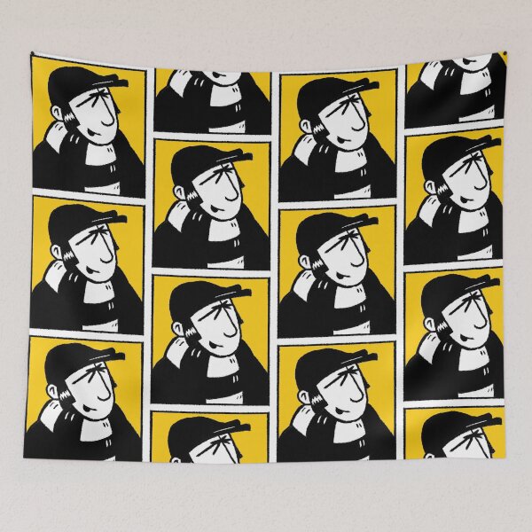 Item preview, Classic Football Fan Illustration | Retro Terrace Supporter | Black & White Scarf - Pop Art designed and sold by GWARTGB.