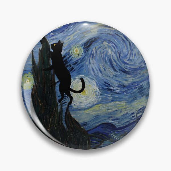 Item preview, Van Gogh Cat Starry Night Van Gogh Cat Lovers designed and sold by PurrfectHome.
