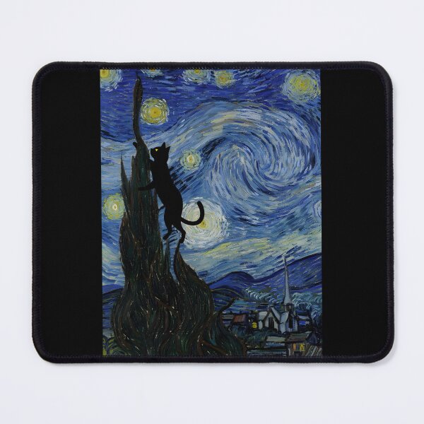 Item preview, Van Gogh Cat Starry Night Van Gogh Cat Lovers designed and sold by PurrfectHome.