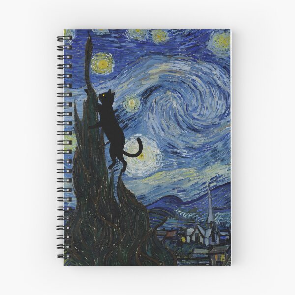 Item preview, Van Gogh Cat Starry Night Van Gogh Cat Lovers designed and sold by PurrfectHome.