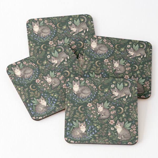 Item preview, Whimsical Fairy Cat in Enchanted Garden designed and sold by Iampoji.