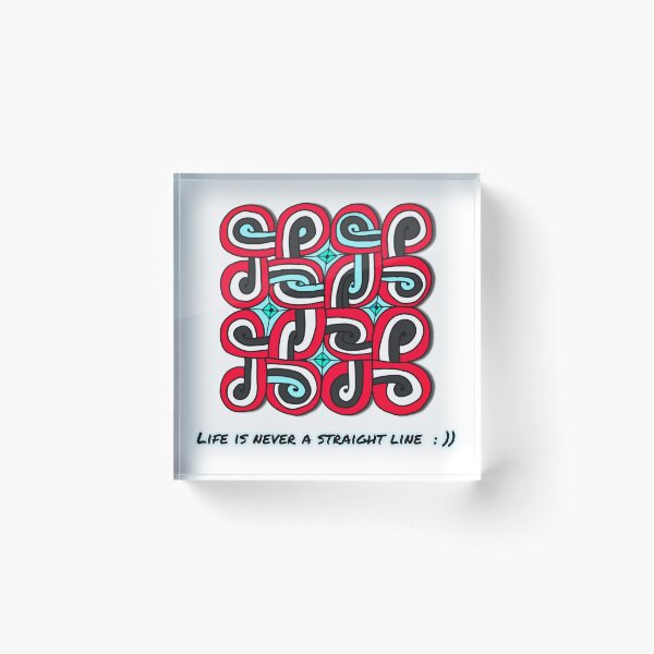 Item preview, Bold geometric Celtic Knot-style pattern with motivational message designed and sold by Stitched Stories.