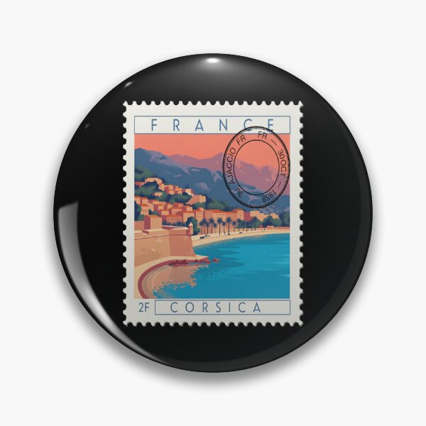Item preview, Ajaccio Corsica France Postage Stamp Travel Sticker designed and sold by stickercuffs.