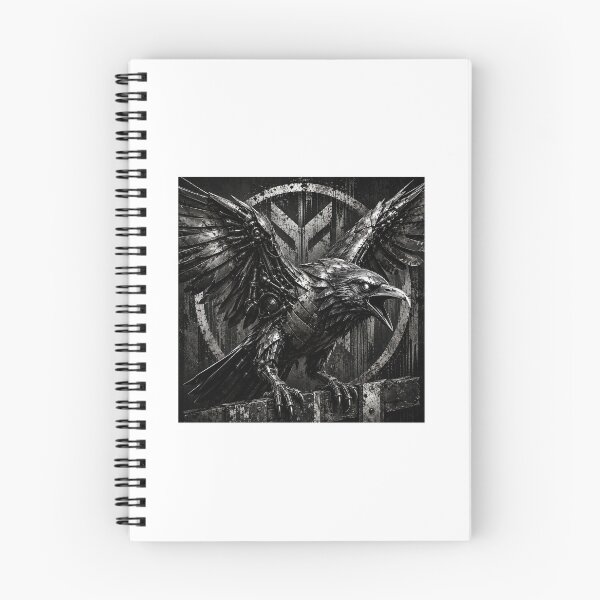 Item preview, Steel Raven – Industrial Metal Raven | Cyberpunk Mechanical Raven Art designed and sold by SteelCoat Studio.