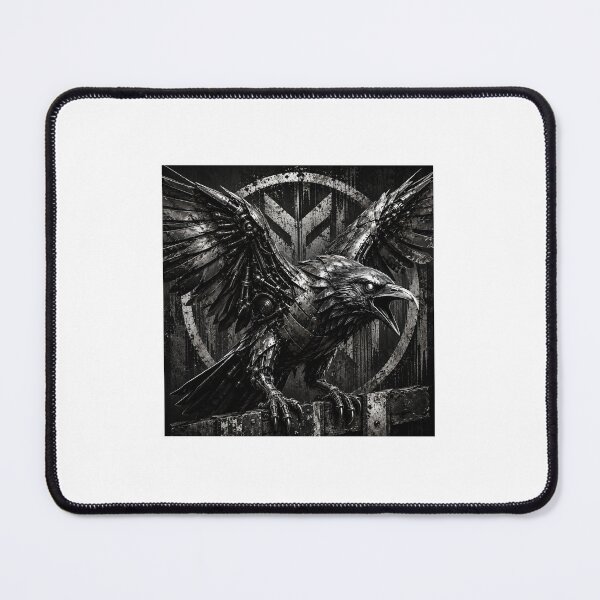 Item preview, Steel Raven – Industrial Metal Raven | Cyberpunk Mechanical Raven Art designed and sold by SteelCoat Studio.