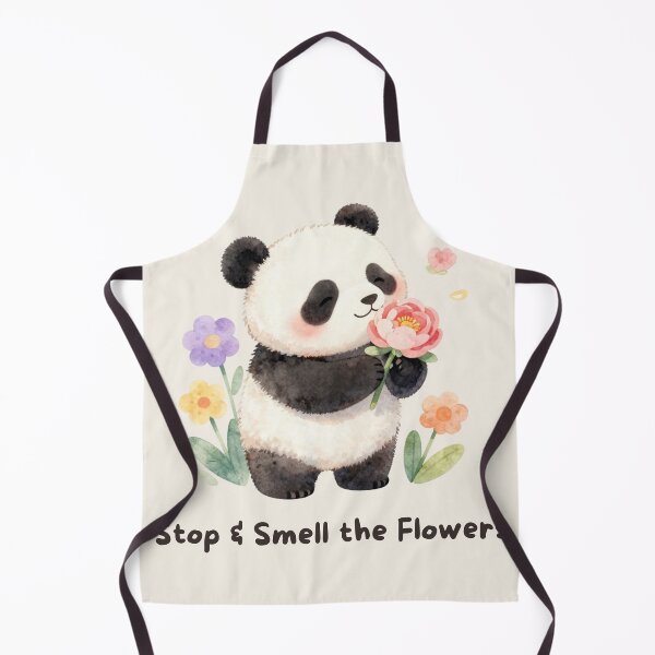 Item preview, Stop & Smell the Flowers | Cute Panda Watercolor | Pandas Tales designed and sold by BCapybara.