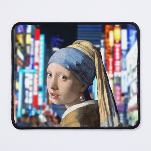 Item preview, Girl with an earring in Shinjuku-Girl with a pearl earring- (Shinjuku = Tokyo city) designed and sold by DRIPPED-STORE.