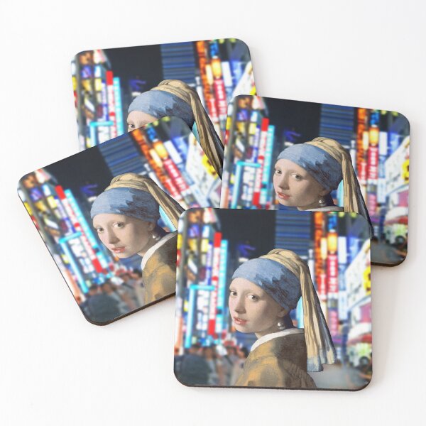 Item preview, Girl with an earring in Shinjuku-Girl with a pearl earring- (Shinjuku = Tokyo city) designed and sold by DRIPPED-STORE.