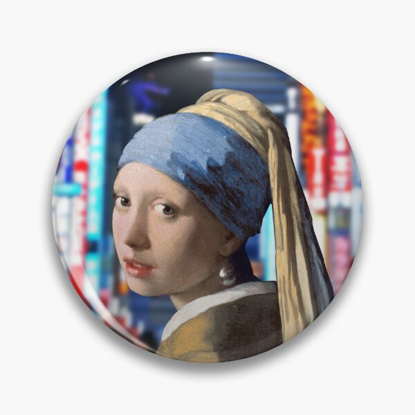 Item preview, Girl with an earring in Shinjuku-Girl with a pearl earring- (Shinjuku = Tokyo city) designed and sold by DRIPPED-STORE.