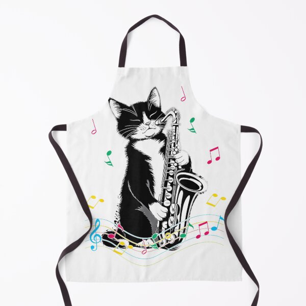 Item preview, Cat Playing Saxophone Funny Cat Jazz Sax Music Saxophonist T-Shirt designed and sold by gidget-gadget.