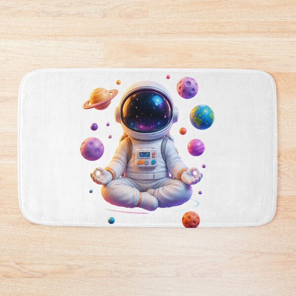 Item preview, Cute Meditating Astronaut In Space Cosmic Mindfulness Illustration designed and sold by Bhinfy.