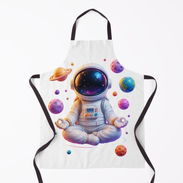 Item preview, Cute Meditating Astronaut In Space Cosmic Mindfulness Illustration designed and sold by Bhinfy.