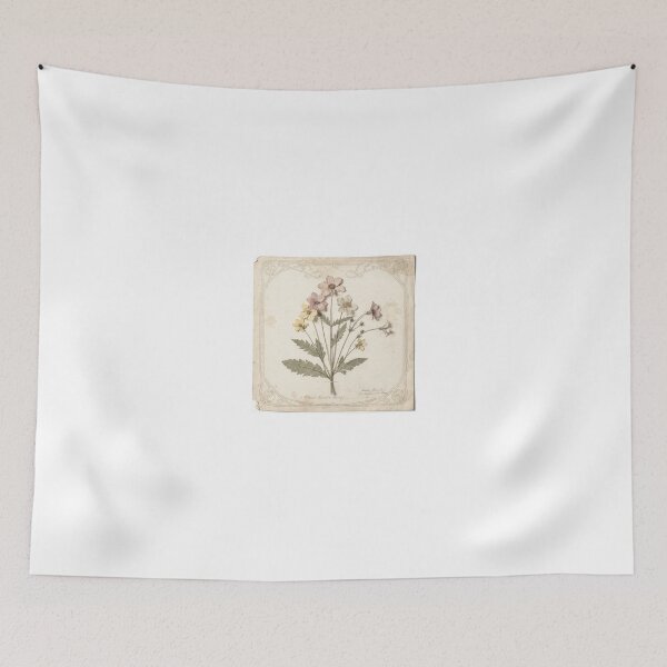 Item preview, Antique Pressed Wildflower Botanical Plate designed and sold by PictorialWhimsy.