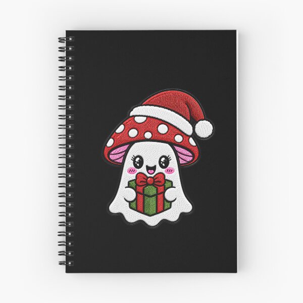 Item preview, Cute Santa Ghost Kawaii Embroidery Patch Design Christmas Mushroom Boo designed and sold by ColorSplash123.
