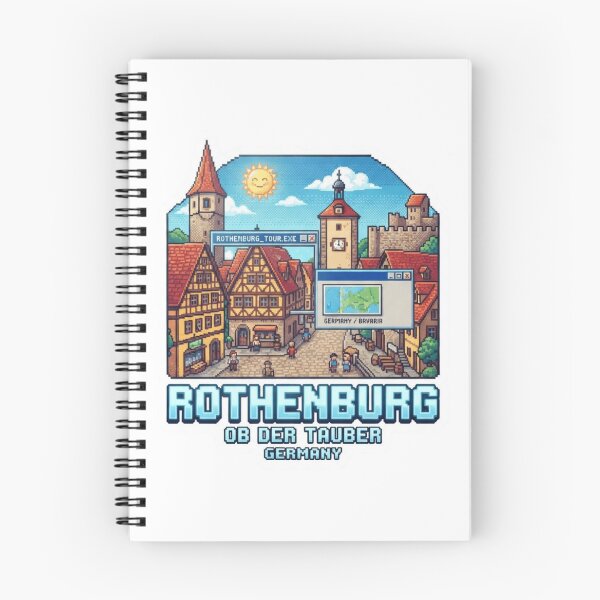Item preview, Rothenburg Germany Medieval Pixel Travel Sticker designed and sold by Imaginarium of Chaos falcon88 .