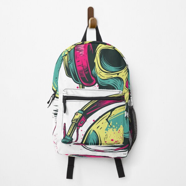 Item preview, Cyberpunk Neon Skull with Headphones Illustration designed and sold by Masloshop.