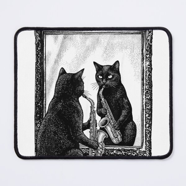 Item preview, Cat Playing Saxophone Music Saxophonist Funny Musician Lover T-Shirt designed and sold by JJLetterDesigns.