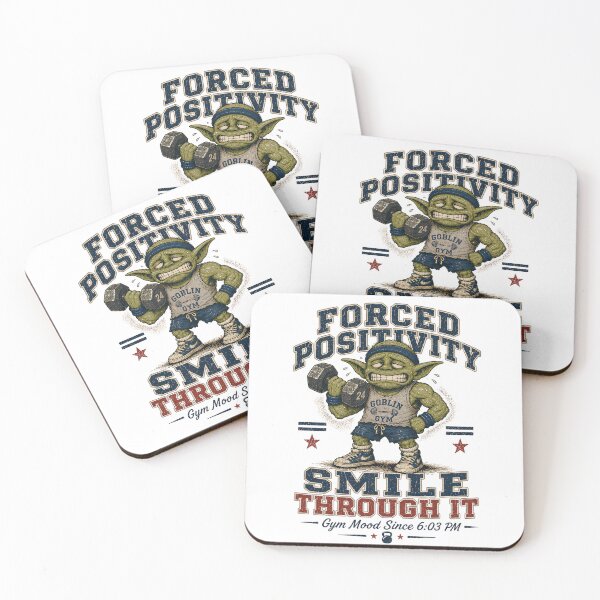 Item preview, Forced Positivity Smile Through It Retro Gym Humor designed and sold by FindYouByZ.