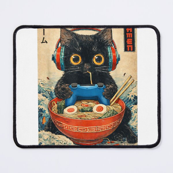 Item preview, Cat Ramen Japanese Funny Graphic Tees Kawaii Cat Anime Gifts T-Shirt designed and sold by DArtfulStudio.