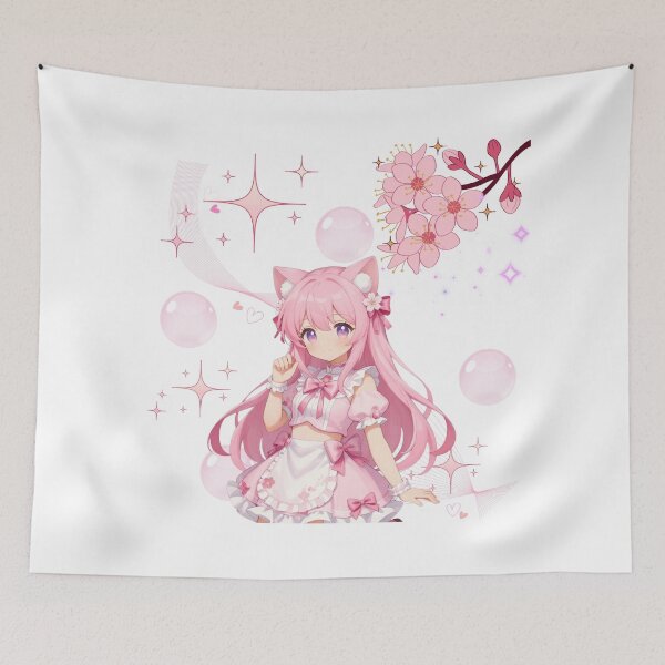 Item preview, Cute Pink-Hair Anime Girl designed and sold by SquareSign.
