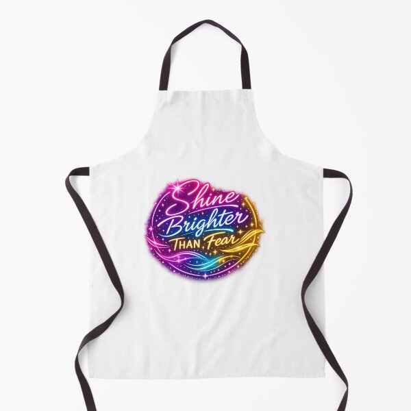 Item preview, Neon Motivational Quote Art – Shine Brighter Than Fear Design designed and sold by EdgeSphere.
