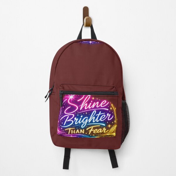 Item preview, Neon Motivational Quote Art – Shine Brighter Than Fear Design designed and sold by EdgeSphere.