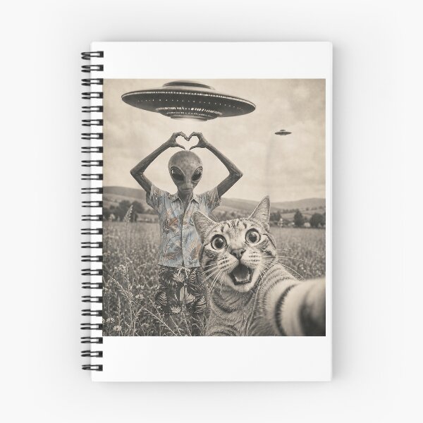 Item preview, Cat Selfie with Alien Funny UFO T-Shirt designed and sold by Othinus.