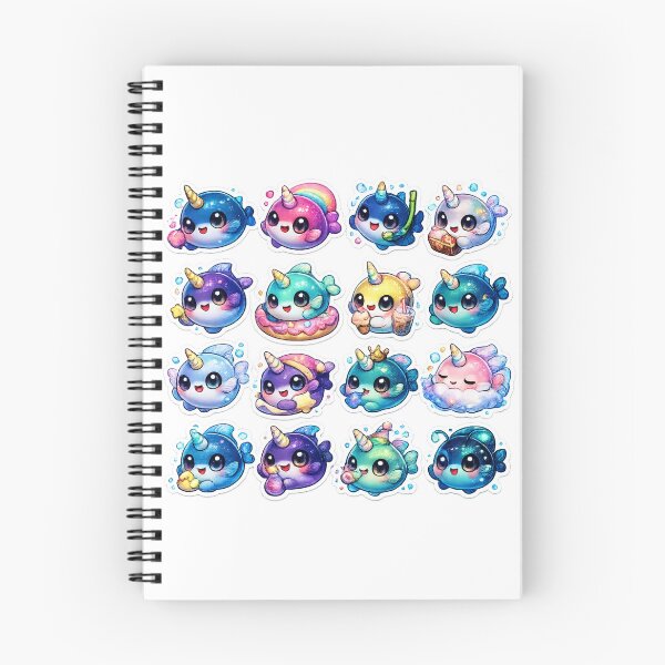 Item preview, Premium Kawaii Narwhal Sticker Sheet designed and sold by KrishAuraa.