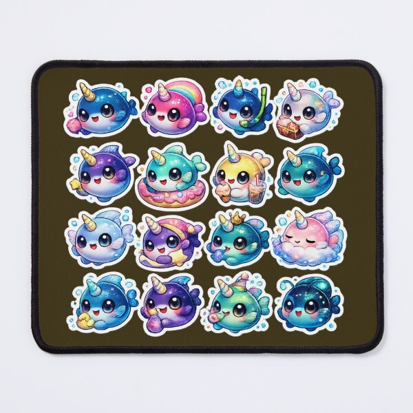 Item preview, Premium Kawaii Narwhal Sticker Sheet designed and sold by KrishAuraa.