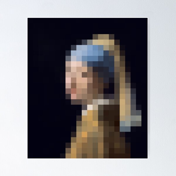 Item preview, mosaic girl-Girl with a Pearl Earring- designed and sold by DRIPPED-STORE.