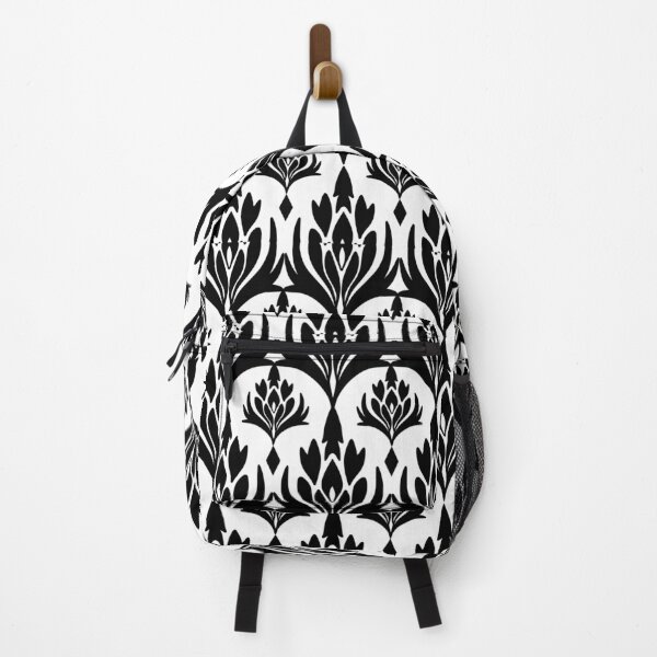 Item preview, Floral damask pattern design black and white designed and sold by warangdesign.
