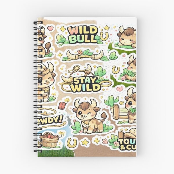 Item preview, Wild Bull Vibes – Gen-Z Cute Pastel Sticker Pack | Trendy Transparent PNG Stickers designed and sold by mukibas37i.