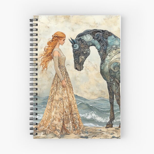 Item preview, Vasilisa and the Enchanted Horse - Russian Fairy Tale Art designed and sold by Banal25.