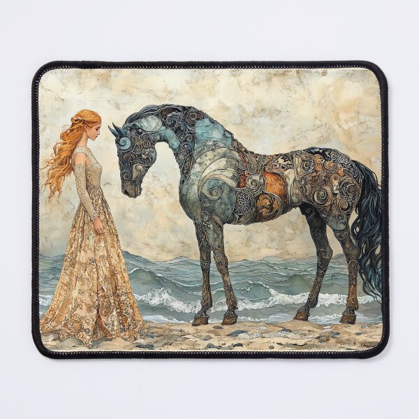 Item preview, Vasilisa and the Enchanted Horse - Russian Fairy Tale Art designed and sold by Banal25.