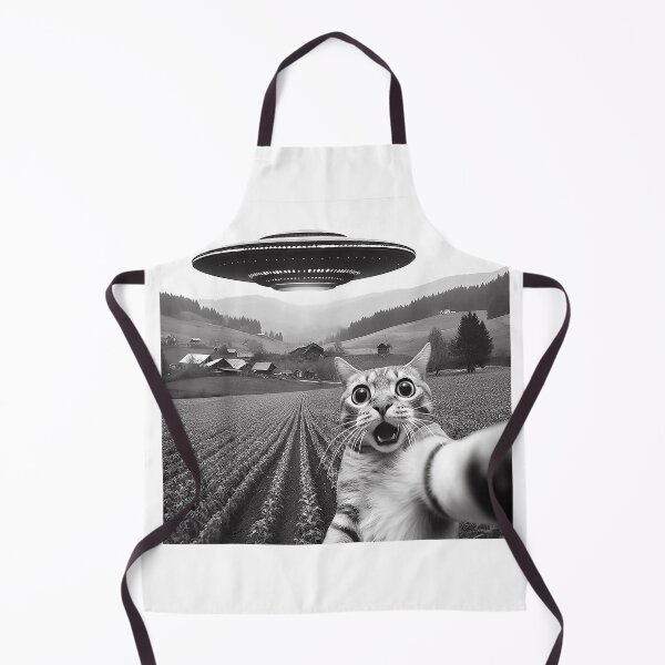 Item preview, Cat Selfie with Alien UFO Funny Cat Gifts for Men Women Kid T-Shirt designed and sold by SavsMerch.