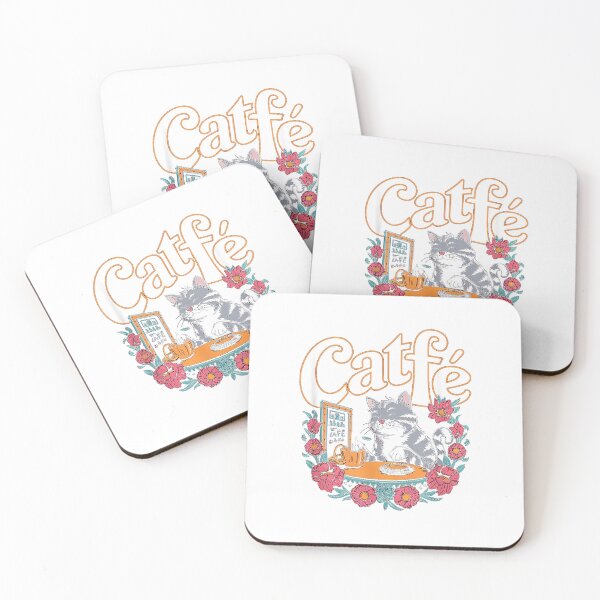 Item preview, Catfé Funny Coffee Lover Cat Owner Cafe Pun T-Shirt designed and sold by kevincuellar.