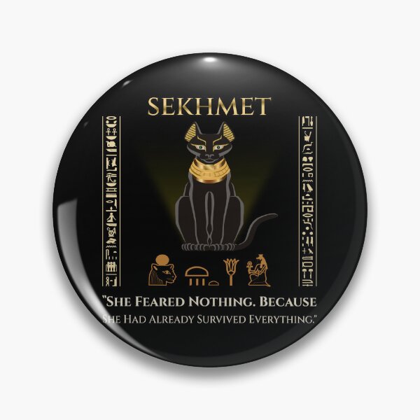 Item preview, Sekhmet · She Feared Nothing Because She Had Already Survived Everything · Egyptian Goddess Art designed and sold by PharaohDArt.