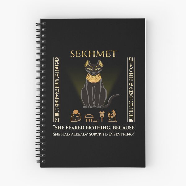 Item preview, Sekhmet · She Feared Nothing Because She Had Already Survived Everything · Egyptian Goddess Art designed and sold by PharaohDArt.