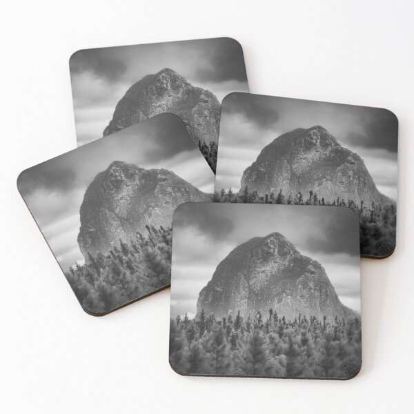 Item preview, Glass House Mountains Print in Black and White Photography Queensland Australia designed and sold by pcole123.