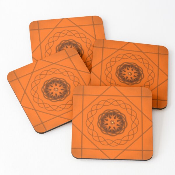 Item preview, Orange Geometric Star Pattern designed and sold by EsmArtUniverse.