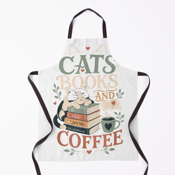 Item preview, Cats Books and Coffee Cafe Coffee Drinker T-Shirt designed and sold by gidget-gadget.