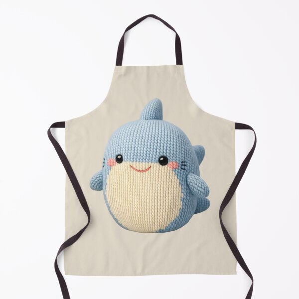 Item preview, Cute Knitted Shark Plush | Kawaii Handmade Crochet Cottagecore designed and sold by Moons Studio.