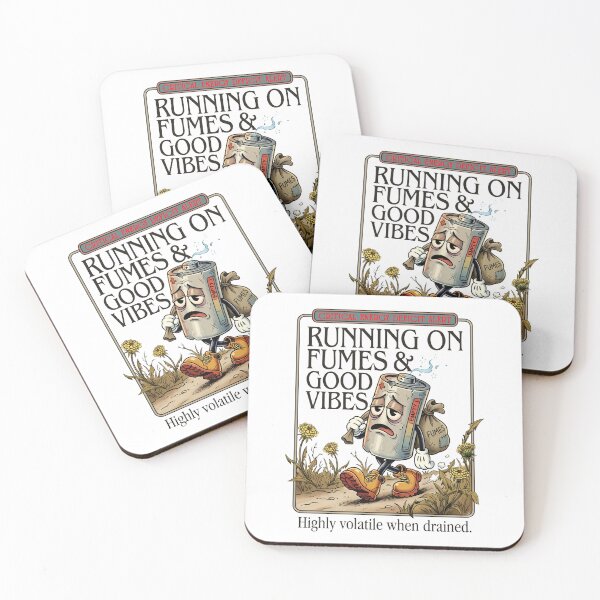 Item preview, Running On Fumes And Good Vibes Vintage Cartoon Battery designed and sold by justyna-s28.