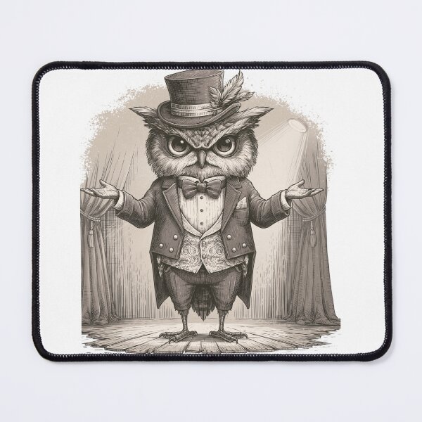 Item preview, Dapper Gentleman Owl in Tuxedo Illustration designed and sold by Masloshop.
