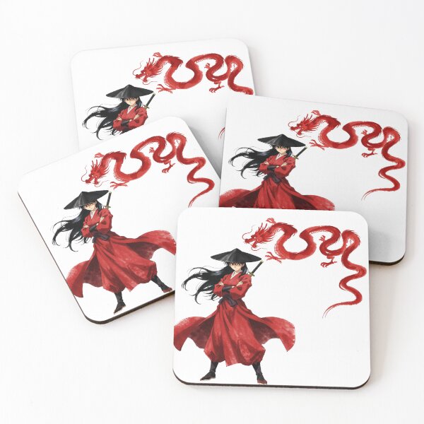 Item preview, Anime ninja girl in red designed and sold by SquareSign.
