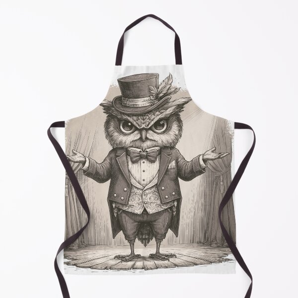 Item preview, Dapper Gentleman Owl in Tuxedo Illustration designed and sold by Masloshop.